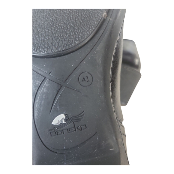 Dansko Black Leather Slip On Comfort Work Baylee Pump Womens 41 - Picture 11 of 11